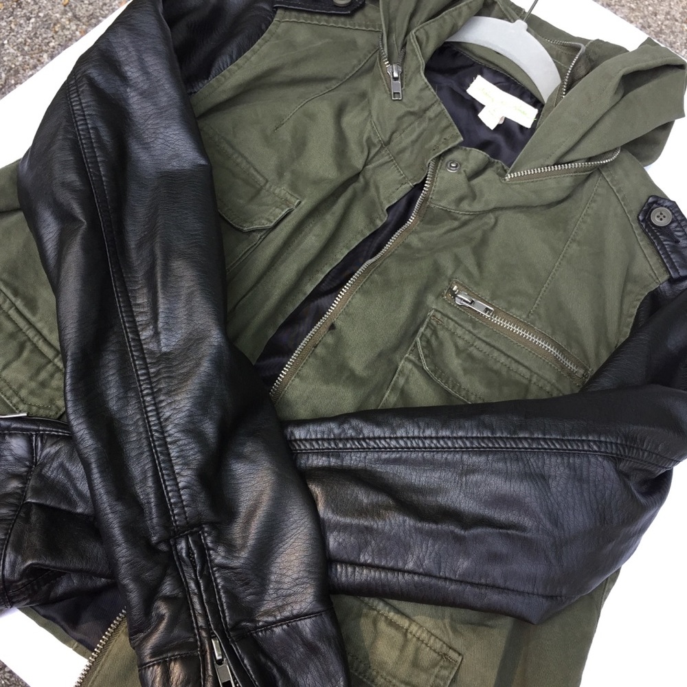 Swamp Green Pleather Jacket